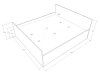200x180. - Ágykeret BL betéttel lábvéggel méretrajz